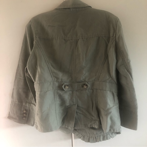 Hey hei linen blend sage green utility jacket - Picture 6 of 12